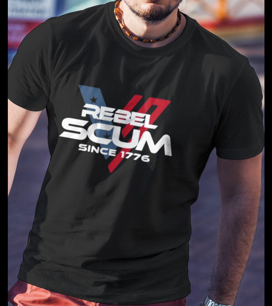 Rebel Scum Since 1776 Stars And Stripes Inspired T-Shirt