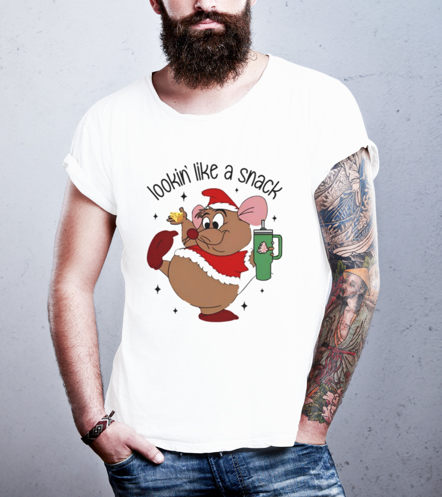 Lookin’ Like A Snack Santa Mouse Holiday Treat T-Shirt
