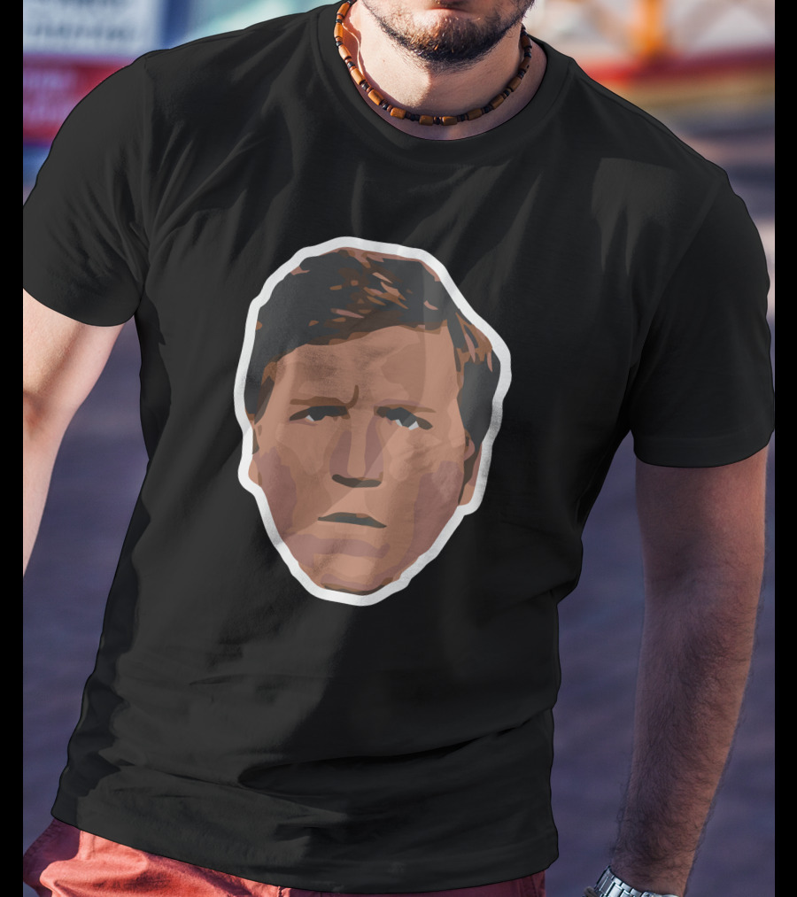 Tucker Carlson Face Illustration Diagram T-Shirt