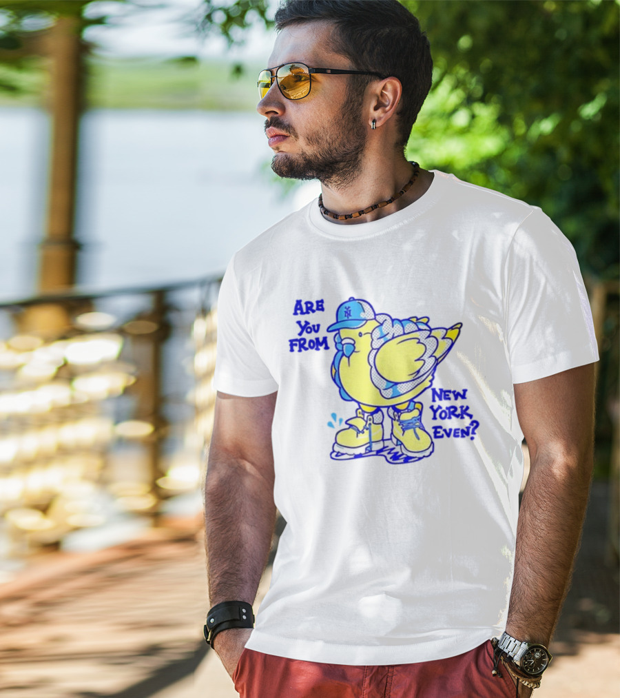 Big Puffa Pigeon Are You From New York Even NY Cap And Boots T-Shirt