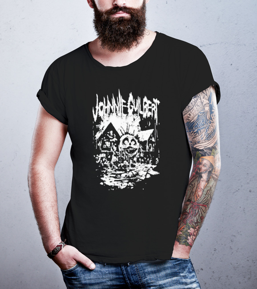 Johnnie Guilbert Haunted House Creepy Bubble Face T-Shirt
