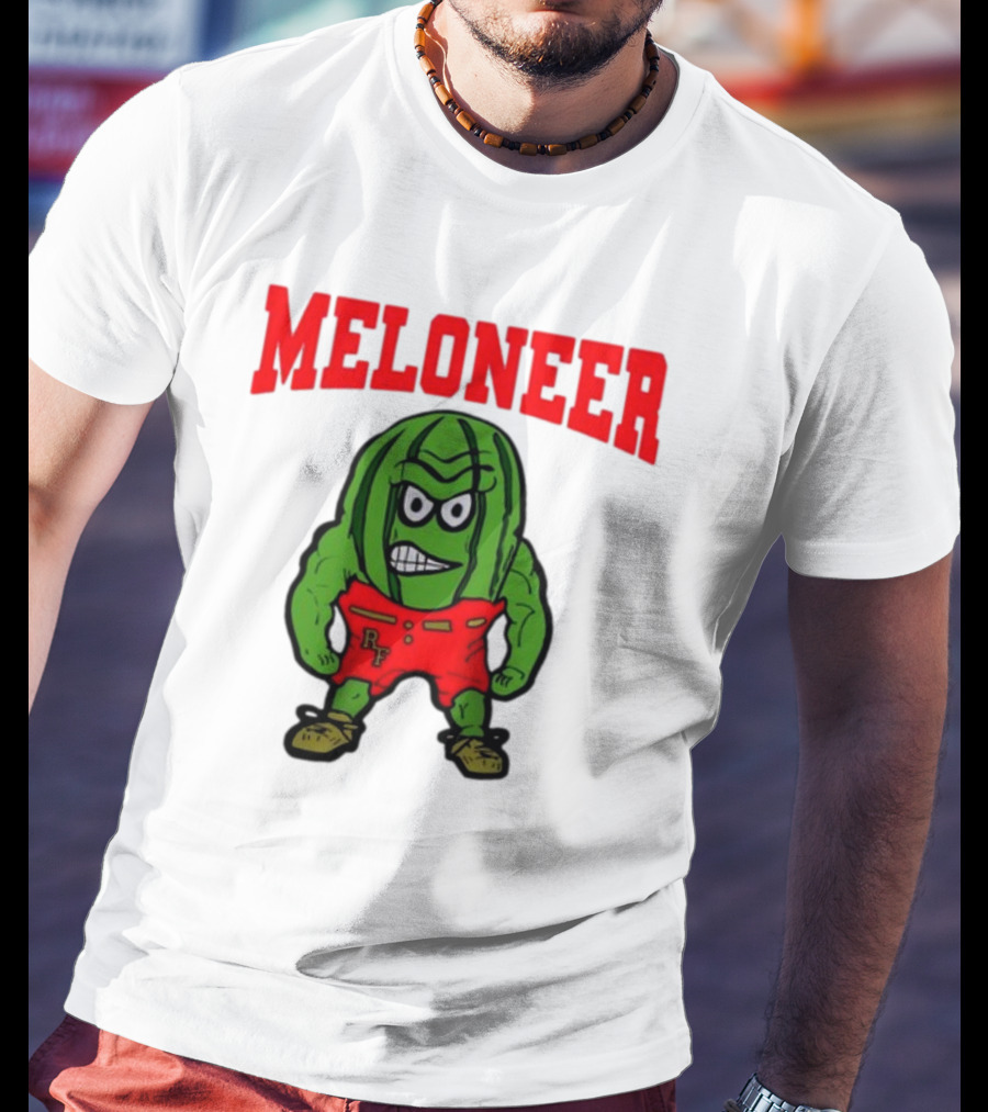 Rocky Ford Meloneer RF Mascot Watermelon Character T-Shirt