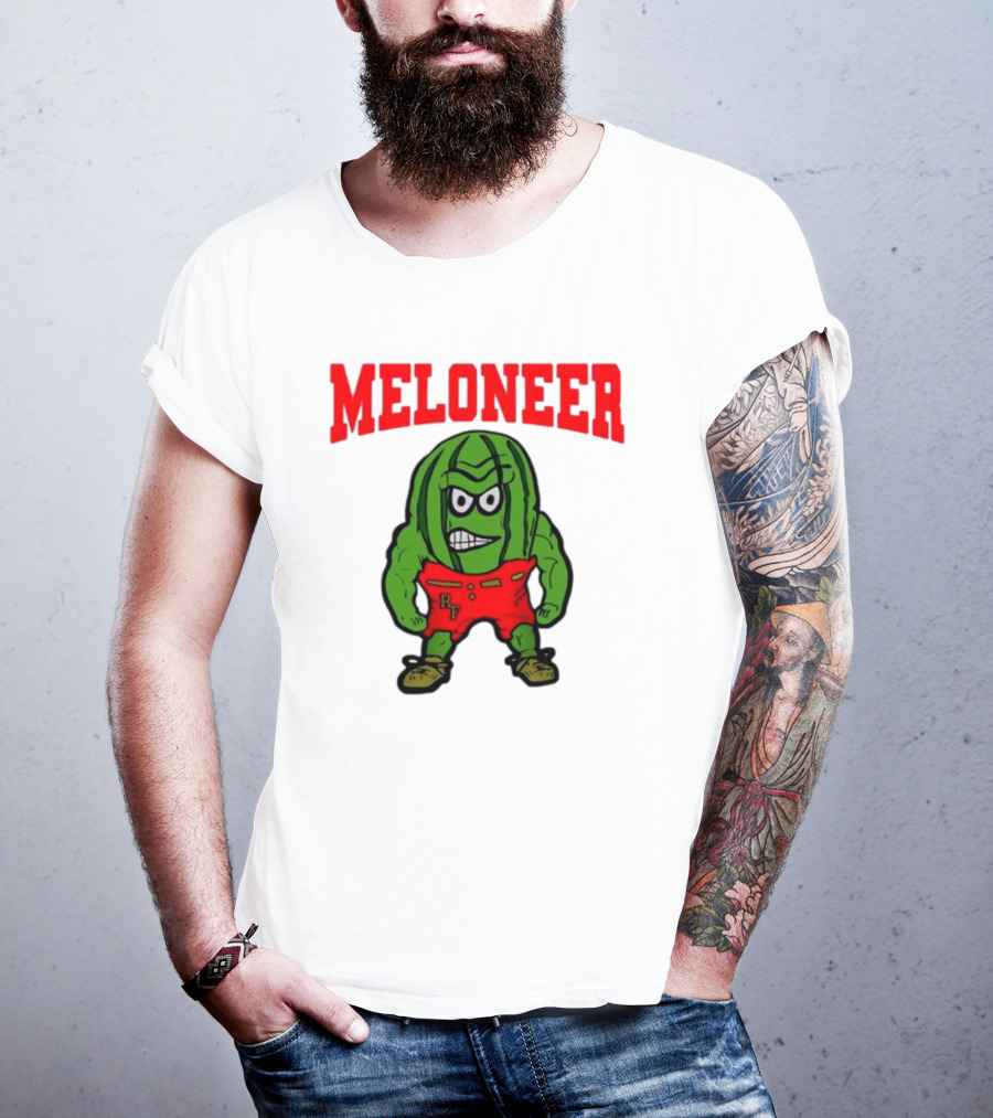 Rocky Ford Meloneer RF Mascot Watermelon Character T-Shirt