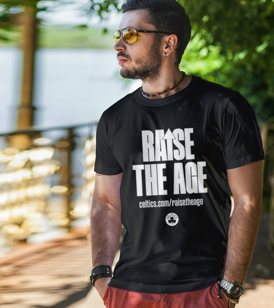Jayson Tatum Celtics Raise The Age Campaign Celtics.com/raisetheage T-Shirt