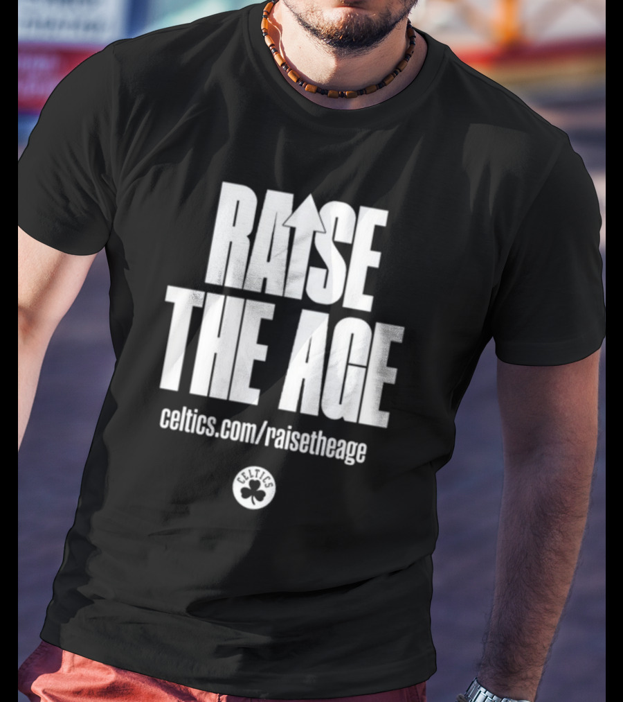 Jayson Tatum Celtics Raise The Age Campaign Celtics.com/raisetheage T-Shirt