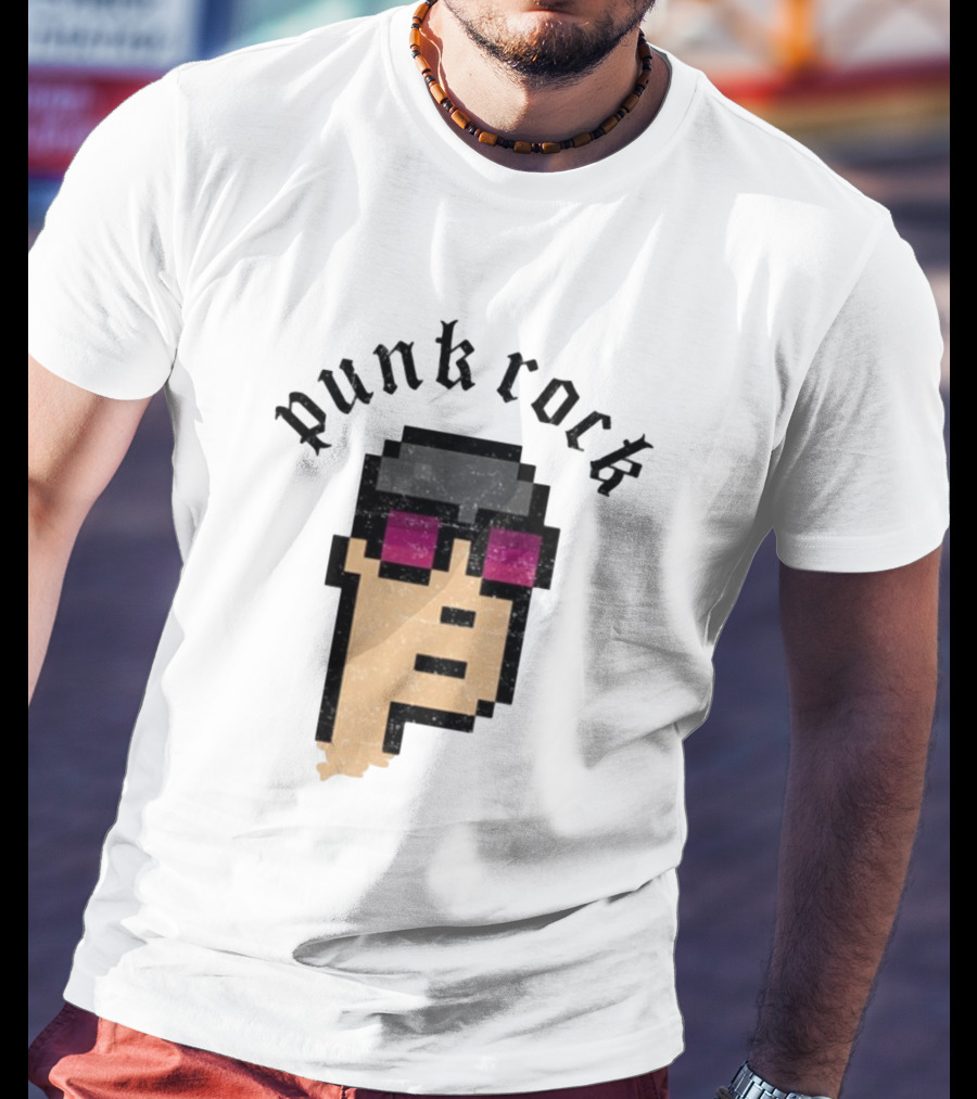 Punk Rock Pixel Art M Shadows T-Shirt