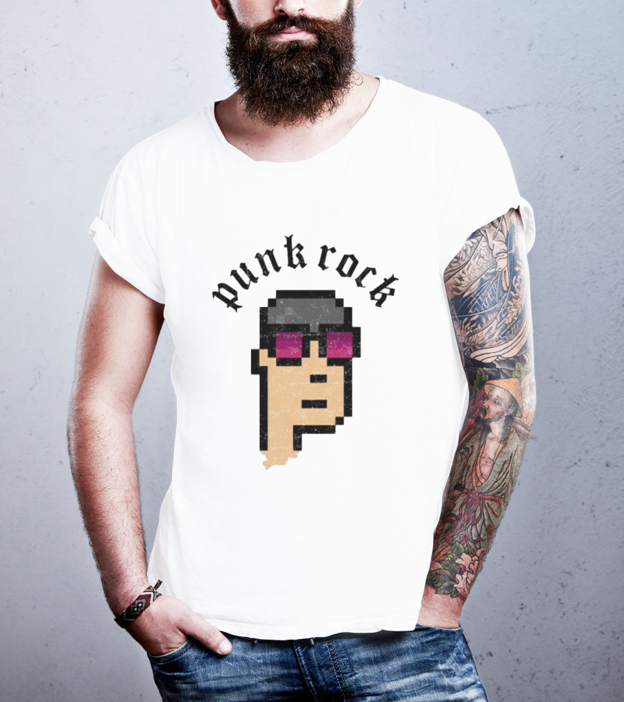 Punk Rock Pixel Art M Shadows T-Shirt