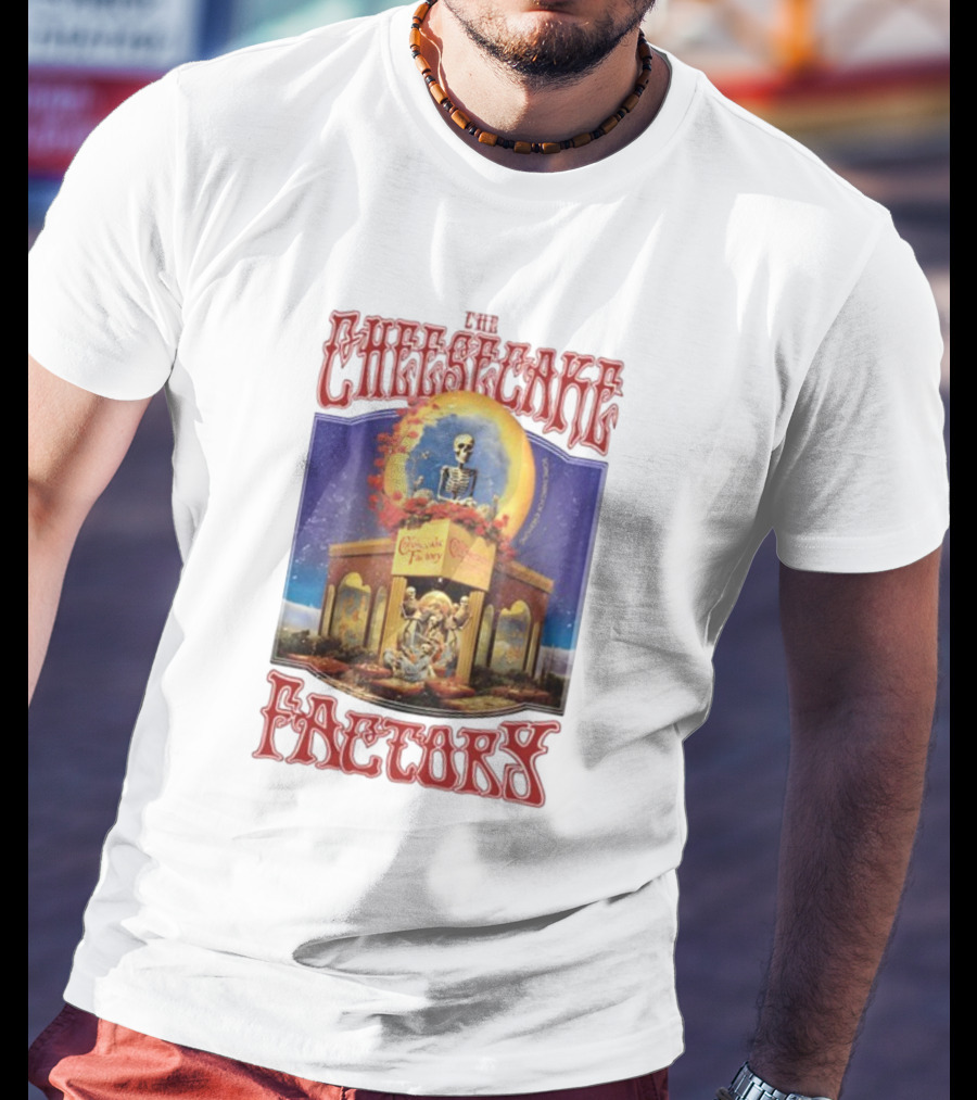 Waveygoods The Cheesecake Factory Skeleton Grateful Dead T-Shirt