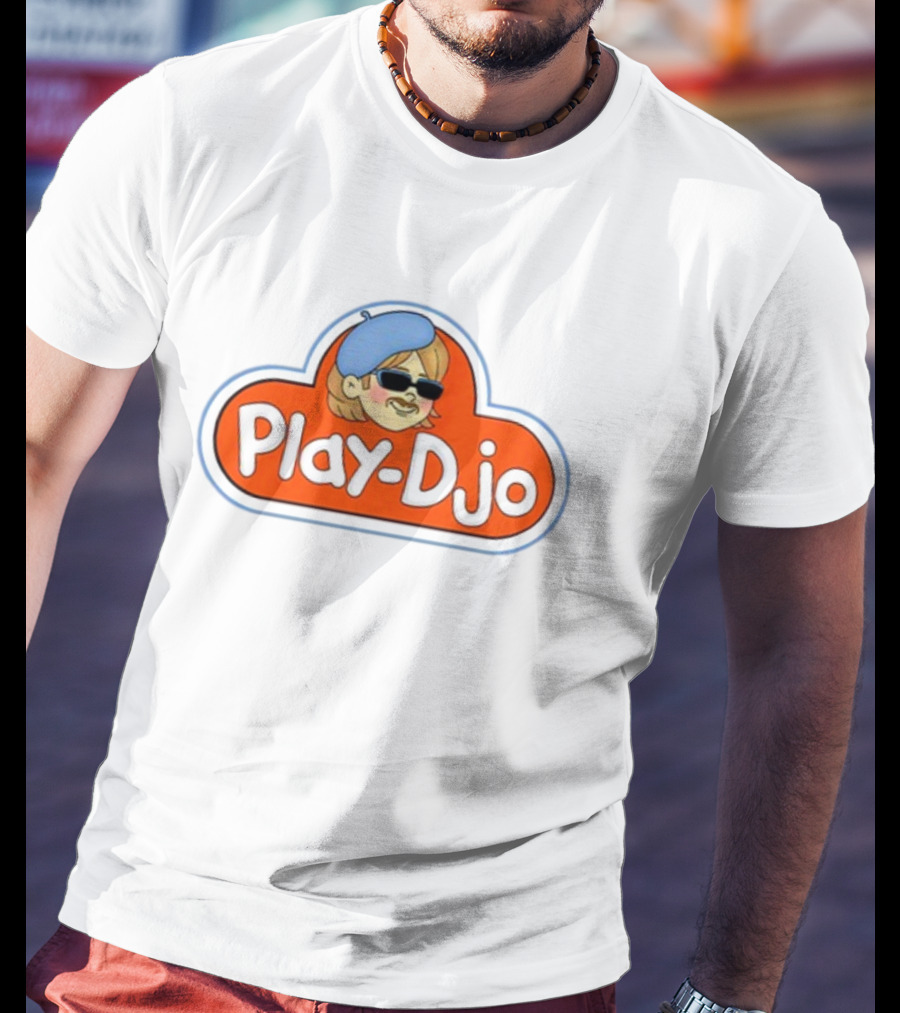 Play Djo Joe Keery Beret Sunglasses Cartoon T-Shirt