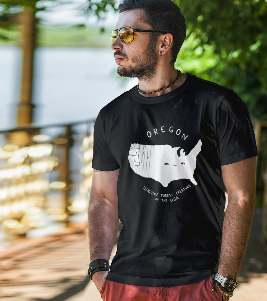 Oregon Secretive Forest Creature Of The USA Nathanwpylestrangeplanet T-Shirt