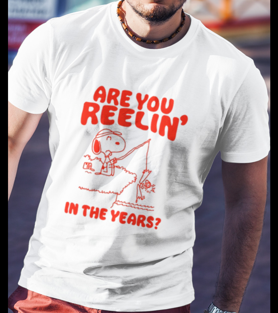 Snoopy Fishing 'Are You Reelin' In The Years?' T-Shirt