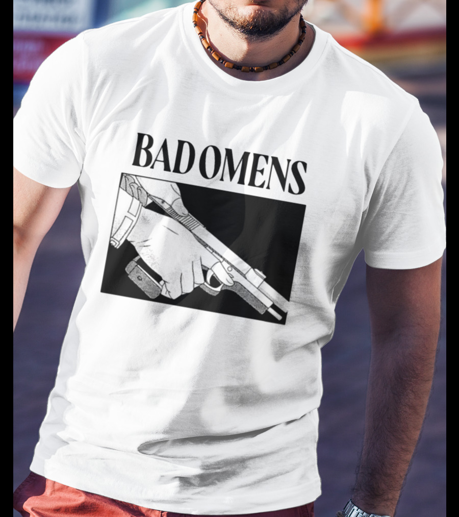 Bad Omens What's The Difference Between A God And Gun Hands Holding Gun T-Shirt
