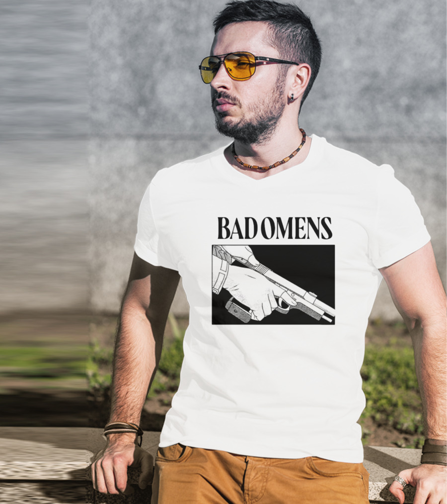 Bad Omens What's The Difference Between A God And Gun Hands Holding Gun T-Shirt