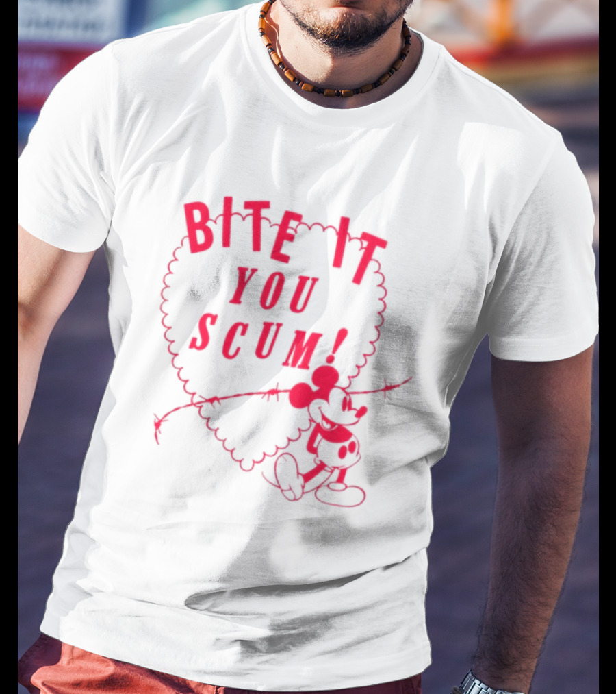 Bite It You Scum Mouse Barbed Wire T-Shirt