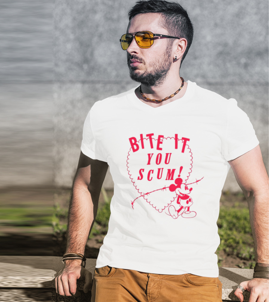 Bite It You Scum Mouse Barbed Wire T-Shirt