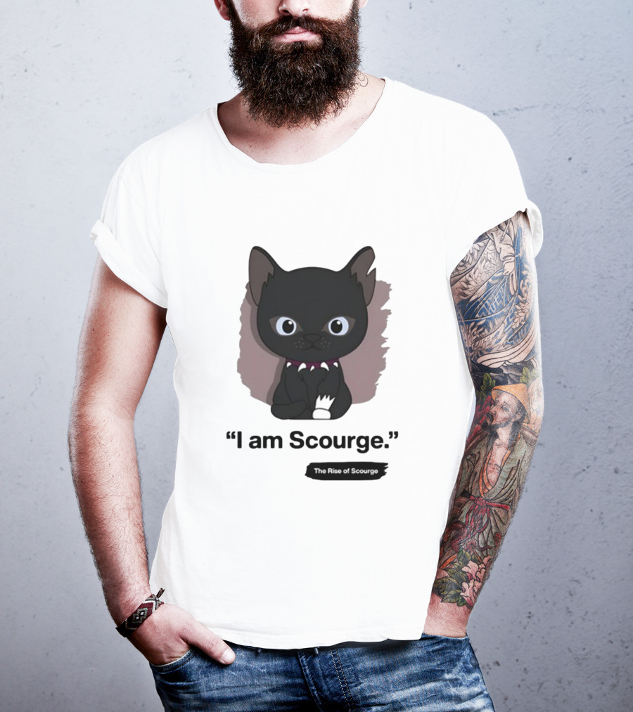 I Am Scourge The Rise Of Scourge Black Cat With Spiked Collar T-Shirt