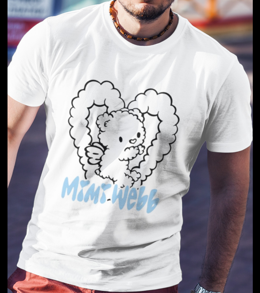 Mimi Webb Teddy Bear Heart Wings T-Shirt