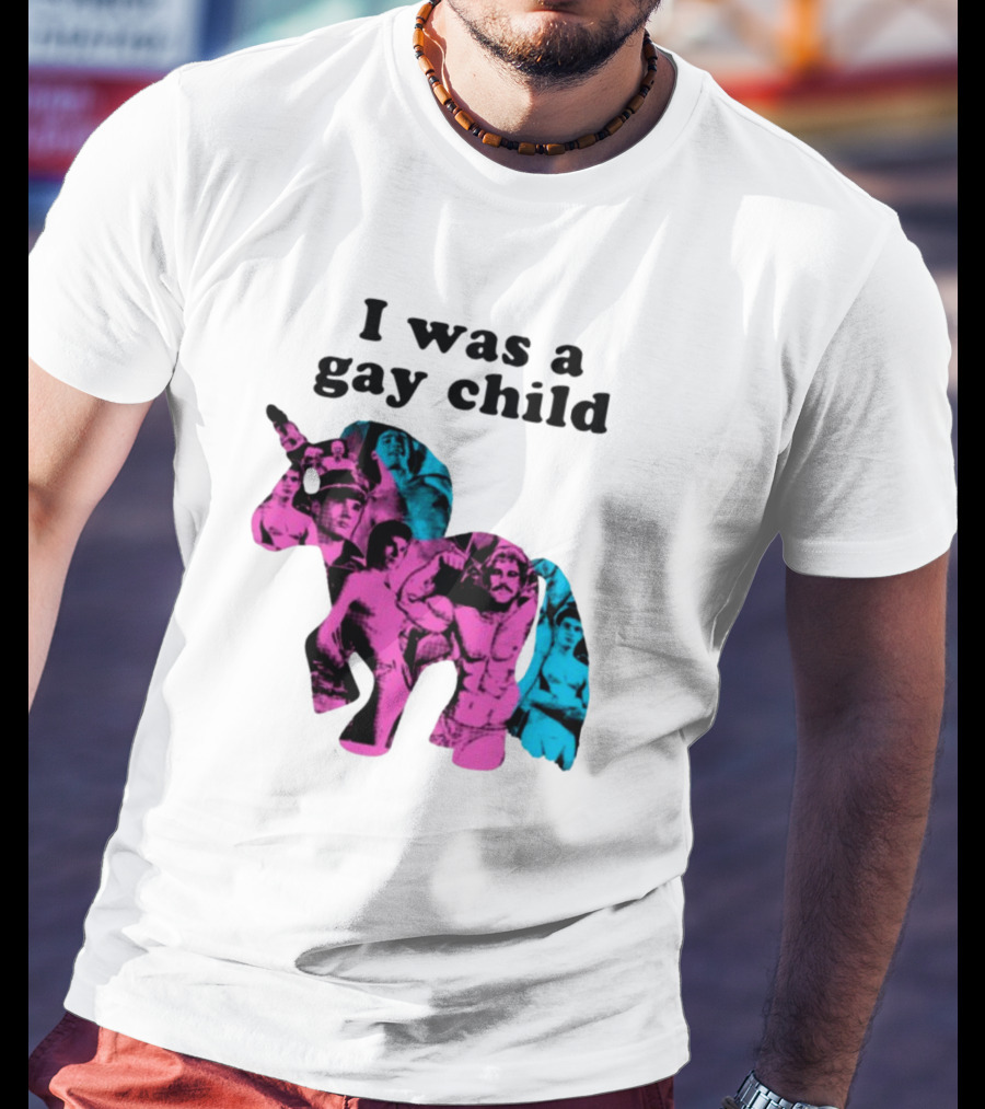 AndrewSylvesr Adrianandshane I Was A Gay Child Unicorn Collage T-Shirt