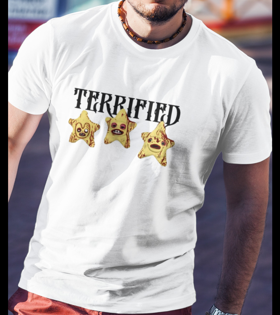 Terrified Stars Faces Horror Mood T-Shirt