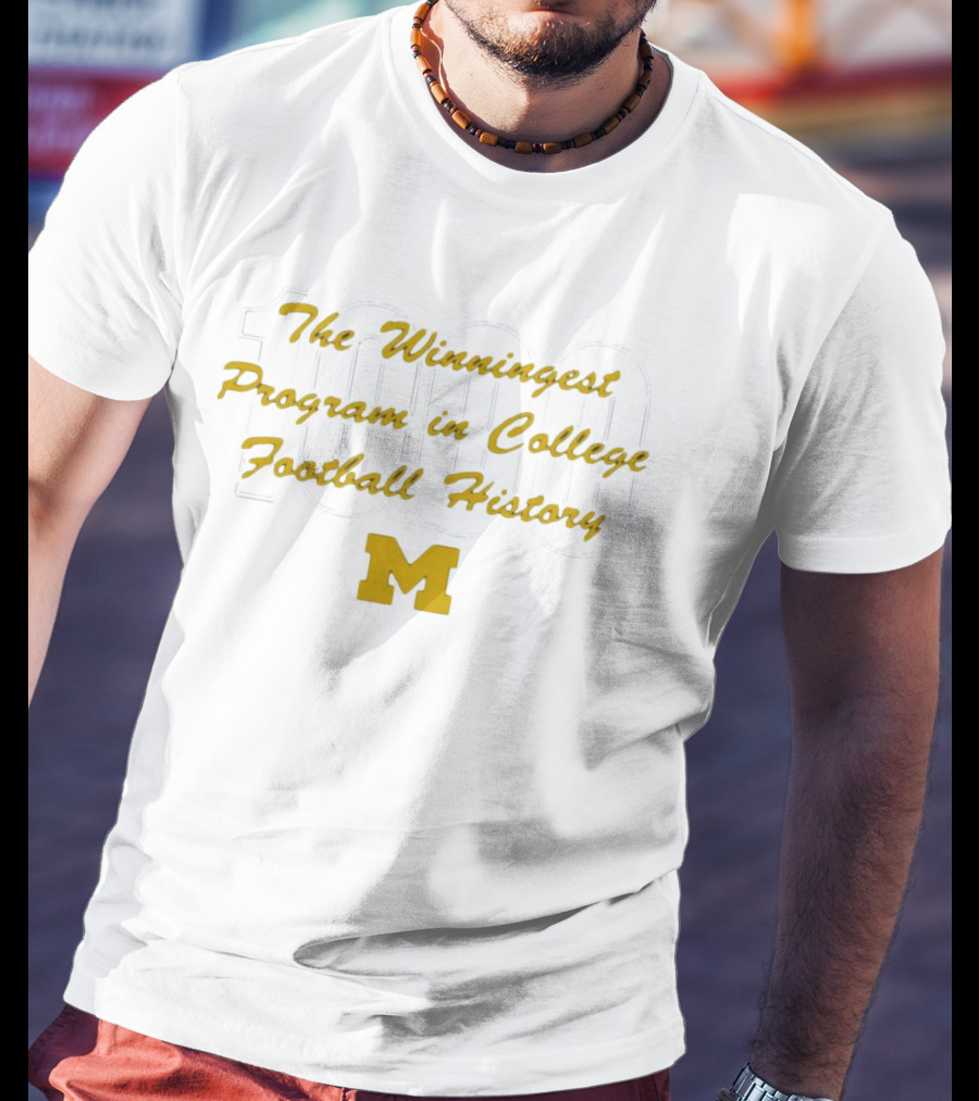 Maize N Brew 1000 The Winningest Program In College Football History M T-Shirt