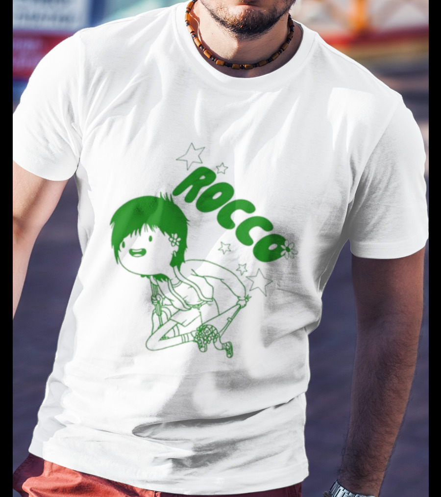 Rocco Animated Green Glow Character T-Shirt