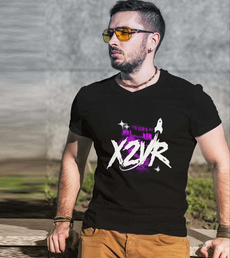 X2vr Black Purple Rocket Colosseum T-Shirt