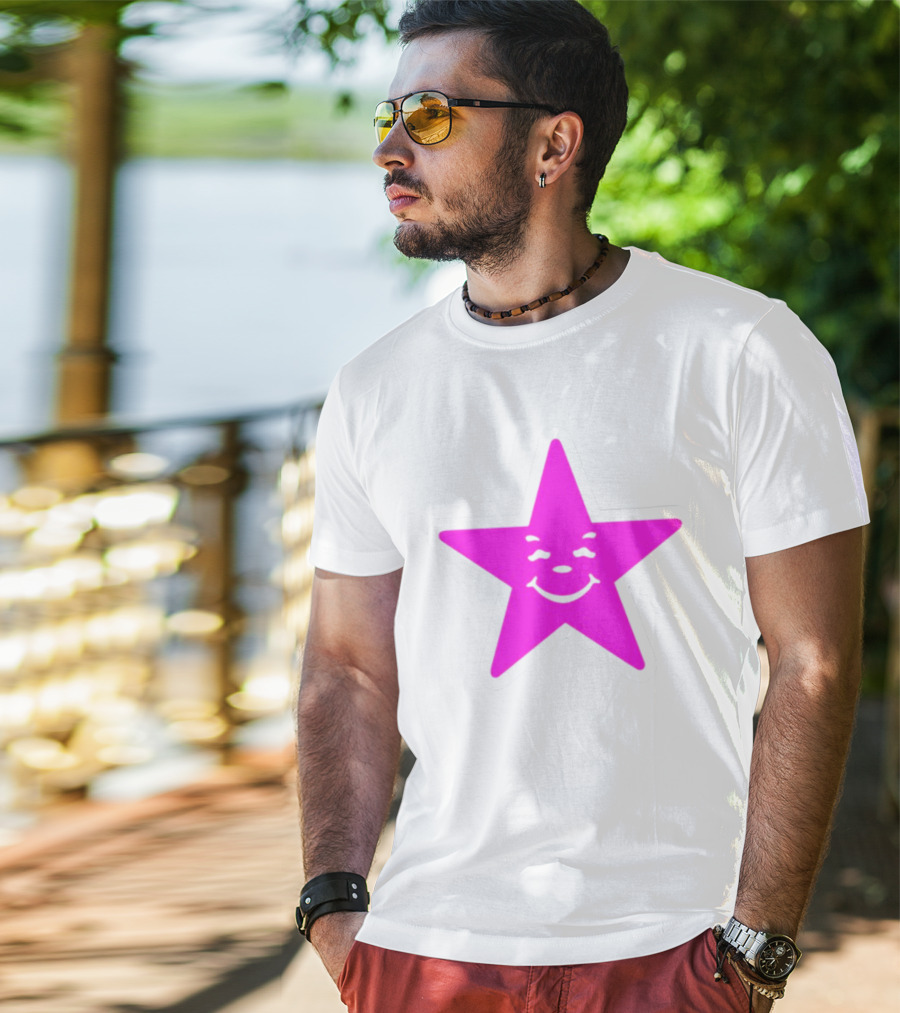 Austin Babbitt Asspizza Smiling Star Pink T-Shirt