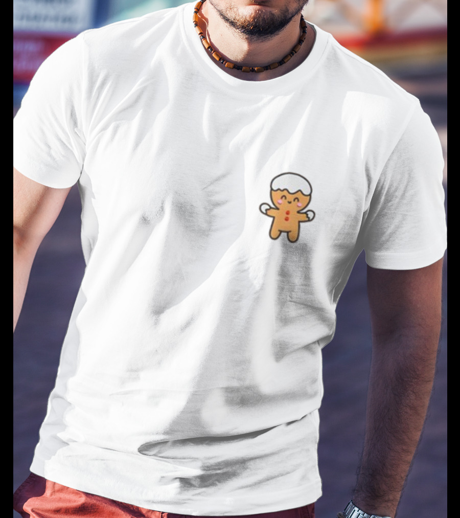 Gingerbread Cookie Christmas Character With Icing Decor T-Shirt