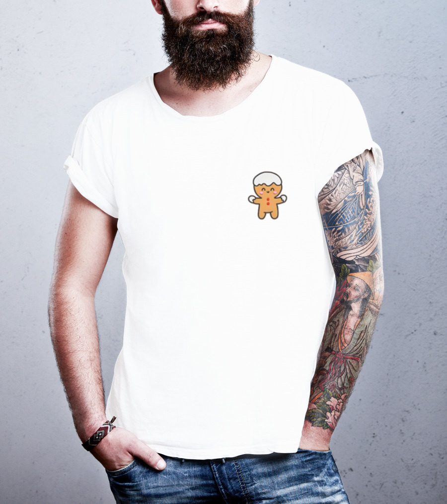 Gingerbread Cookie Christmas Character With Icing Decor T-Shirt