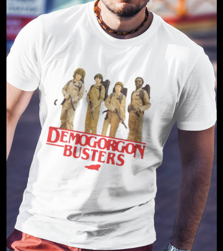 Myles Garrett Featuring Stranger Things Demogorgon Busters Ghostbusters Crossover T-Shirt