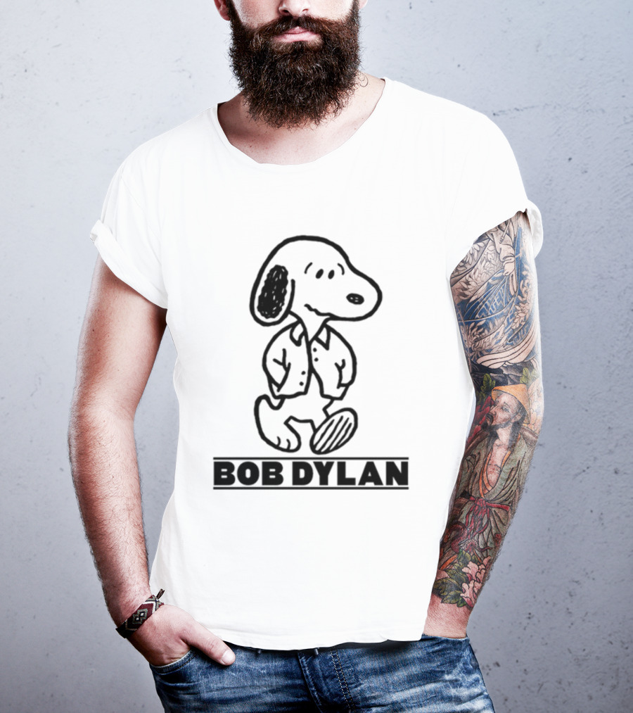 Stereospectralprints Bob Dylan Snoopy Peanuts Character T-Shirt