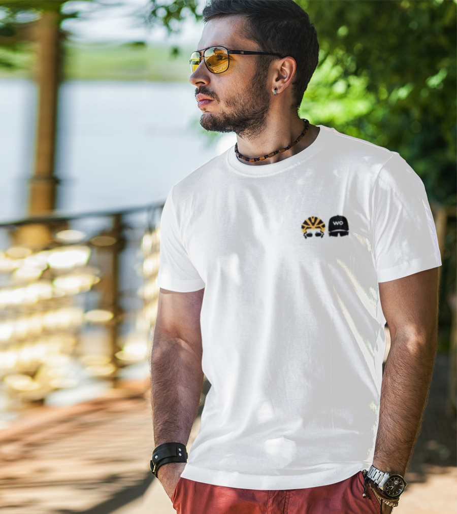 Watts Occurring Yellow Helmet WO Cap Cycling T-Shirt