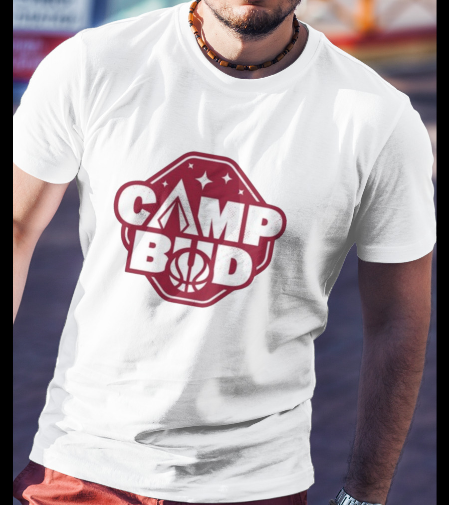 CAMP BUD Basketball Tent And Stars T-Shirt
