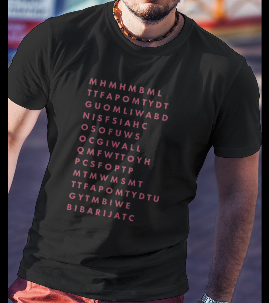 Mhmhmbml Ttfapomtydt Guomliwabd Nisfsiaнс Osofuws Ocgiwall Qmfwttoyh Pcsfoptp Mtmwmsmt Ttfapomtydtu Gytmbiwe Bibarijatc Word T-Shirt