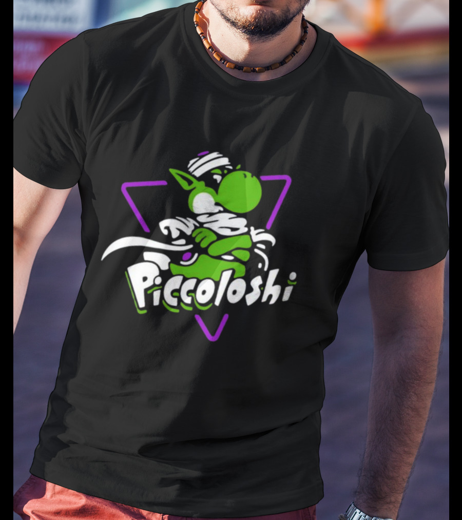Piccoloshi 2.0 Sharkrobot Yoshi Dragonball Z Fusion Character T-Shirt