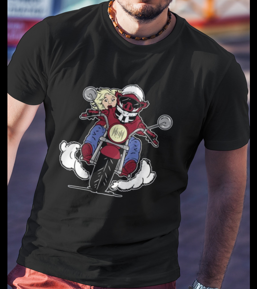 The Prodigal Son Returns Motorcycle Adventure With Pig Rider And Blonde Companion T-Shirt