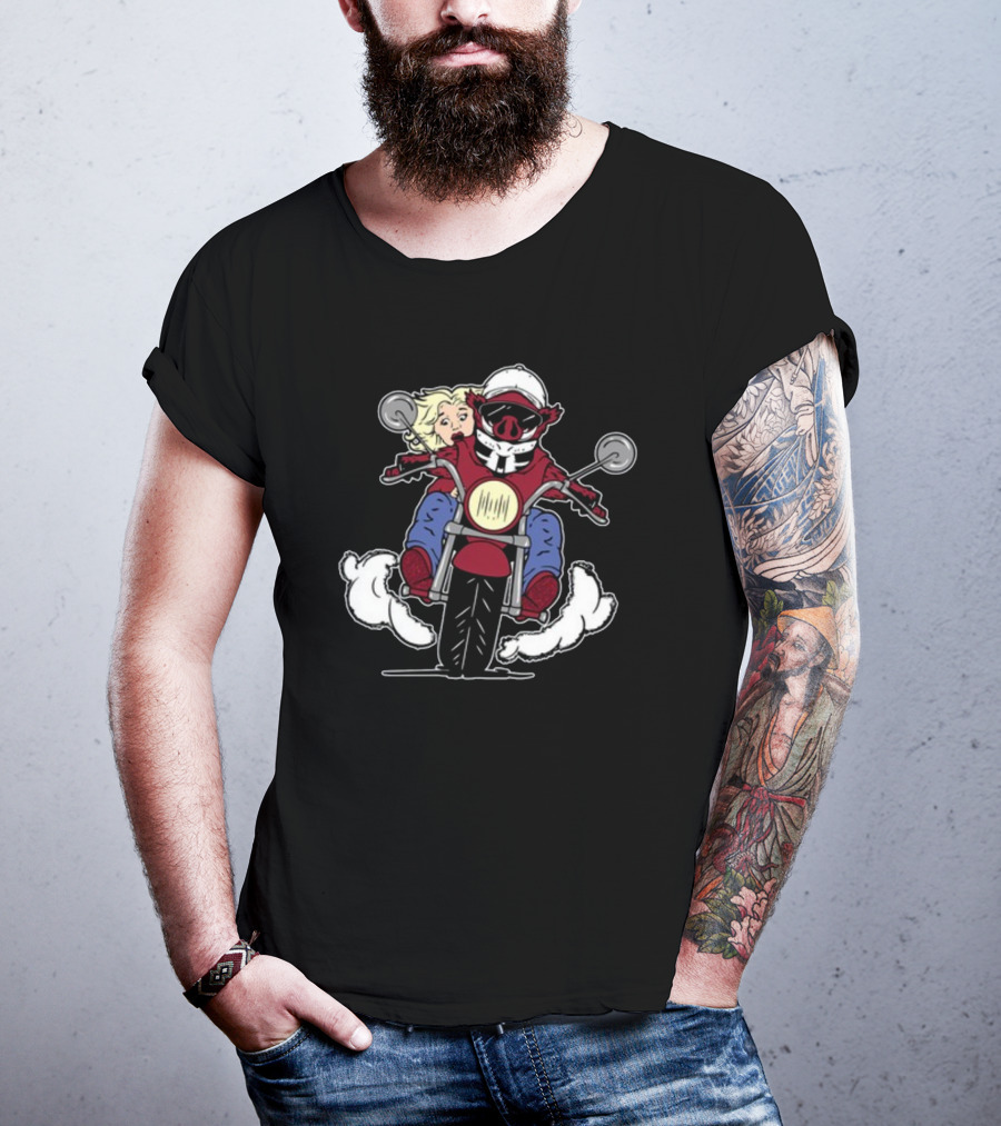 The Prodigal Son Returns Motorcycle Adventure With Pig Rider And Blonde Companion T-Shirt
