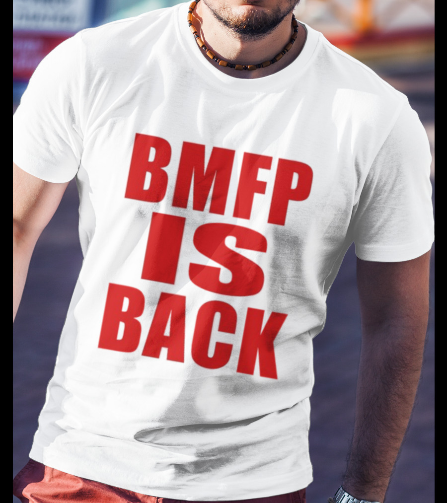 John Nabors BMFP Is Back Text In Bold Red T-Shirt