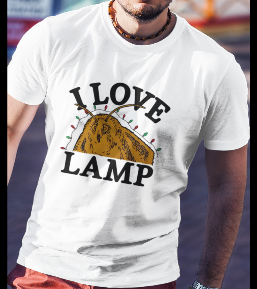 Shitheadsteve I Love Lamp Moth Meme With Christmas Lights T-Shirt