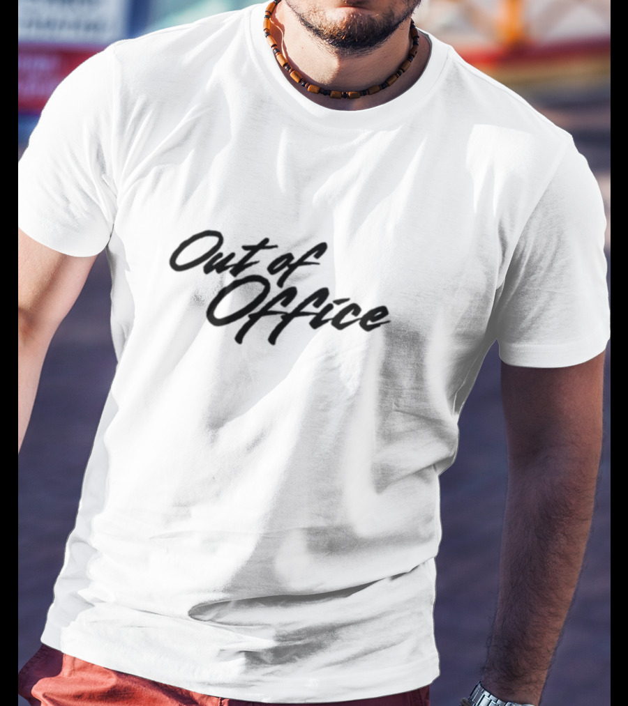 Shitheadsteve Out Of Office Dark Typography T-Shirt