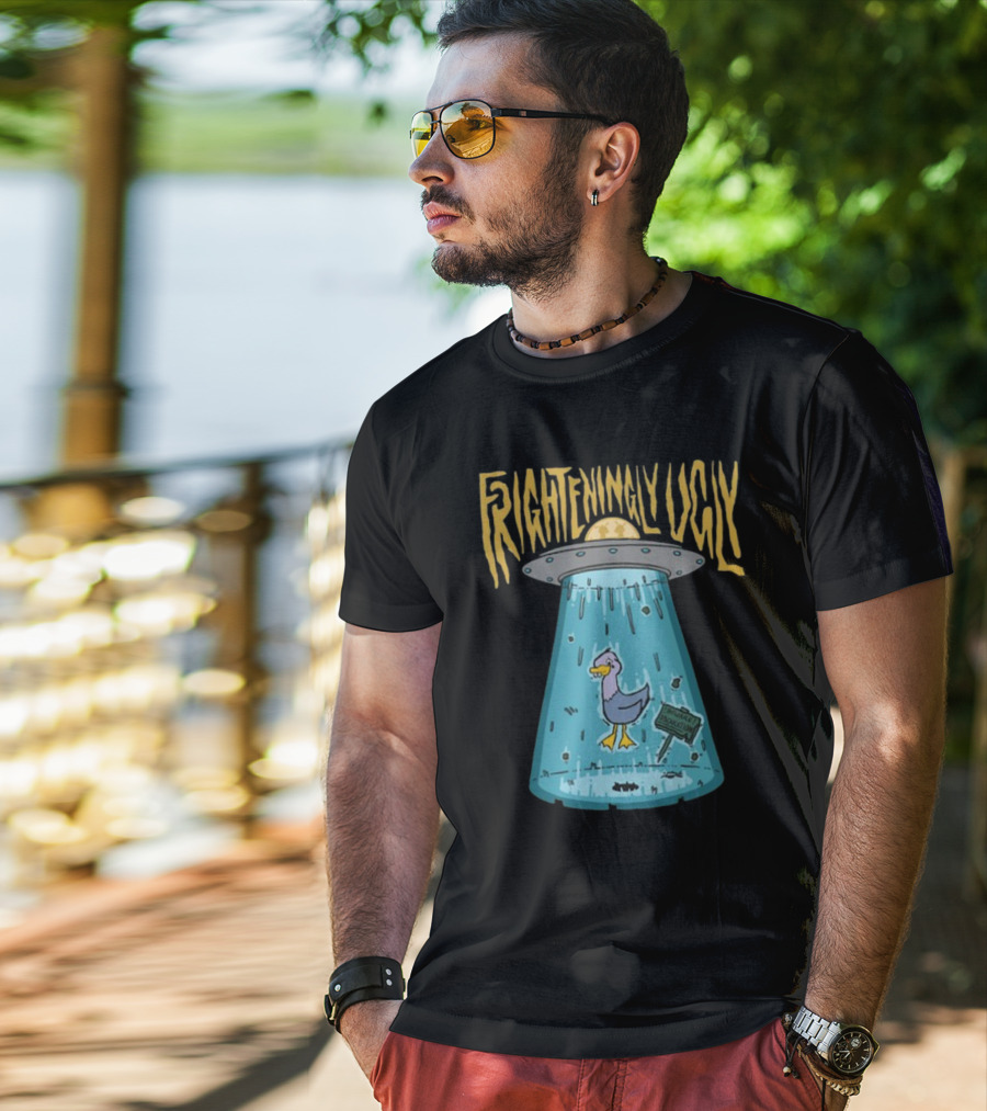 Foyesade Oluokun Frighteningly Ugly UFO Chicken Abduction T-Shirt