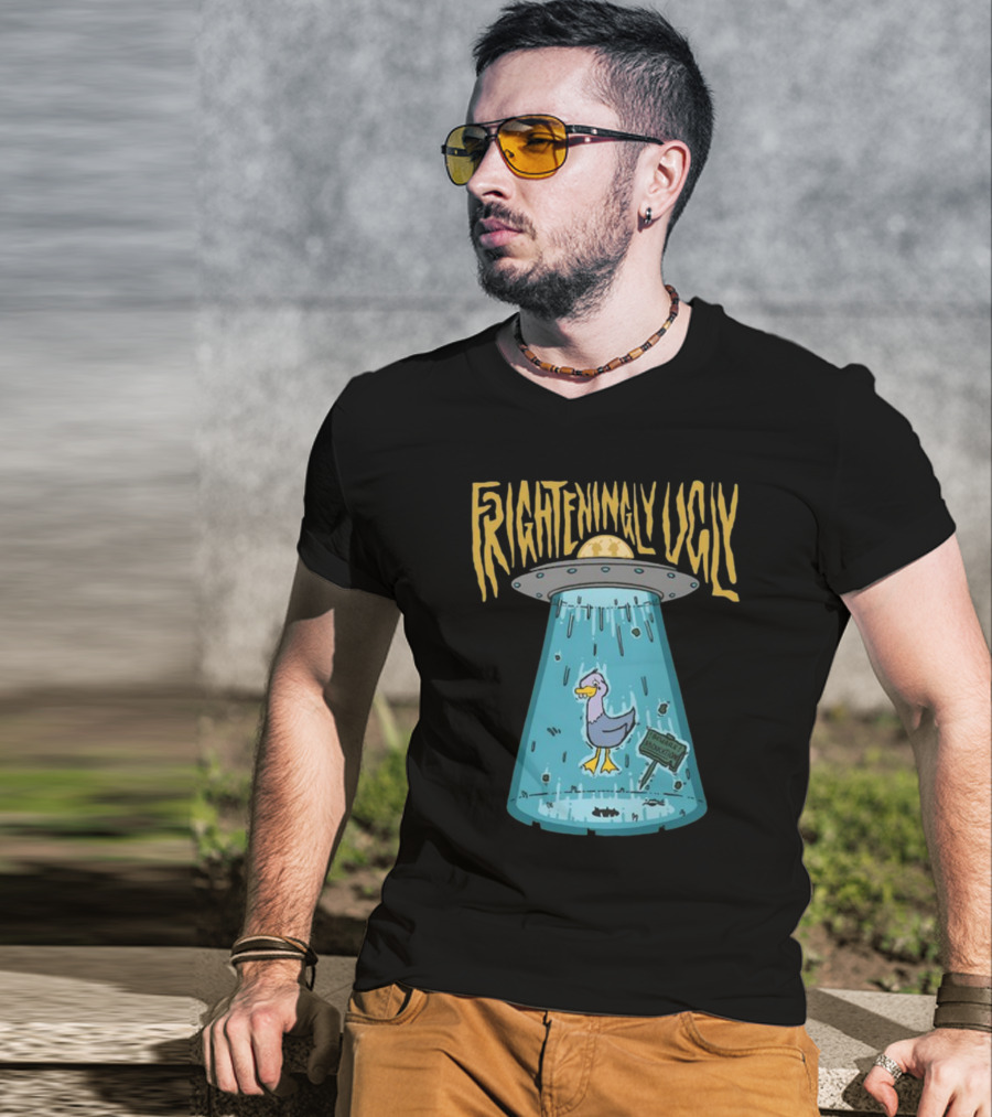 Foyesade Oluokun Frighteningly Ugly UFO Chicken Abduction T-Shirt