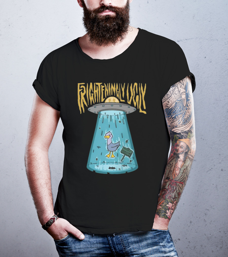 Foyesade Oluokun Frighteningly Ugly UFO Chicken Abduction T-Shirt