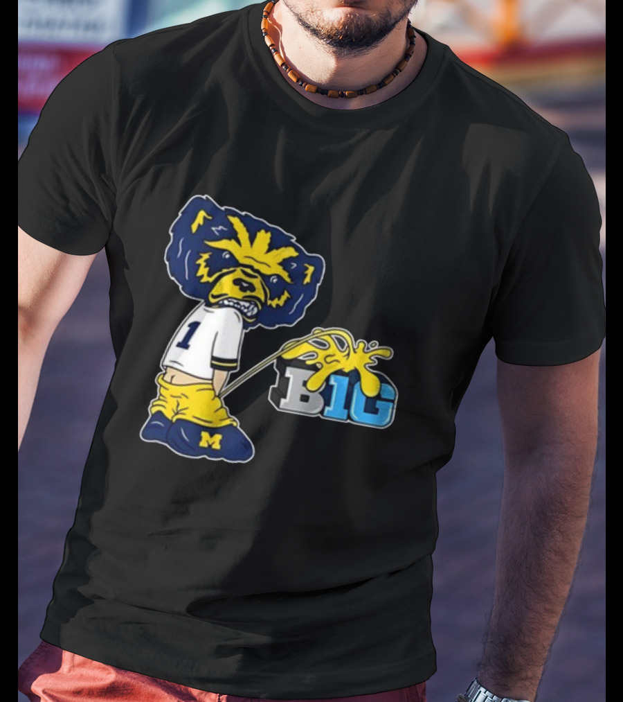 MI Big 10 Wolverine Parody Mascot T-Shirt