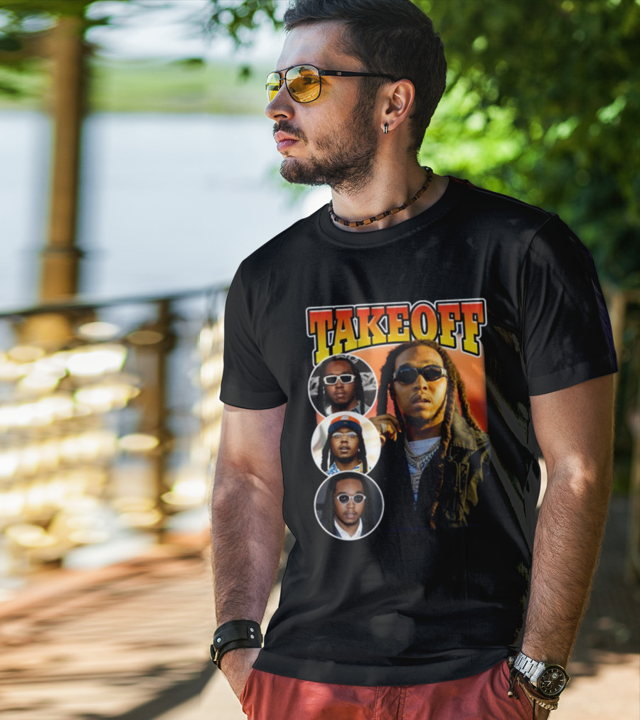 Takeoff Migos Rapper Tribute Collage T-Shirt