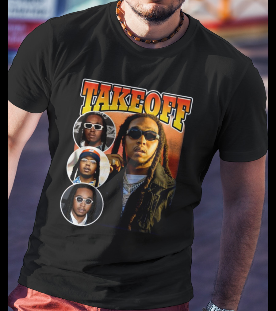 Takeoff Migos Rapper Tribute Collage T-Shirt