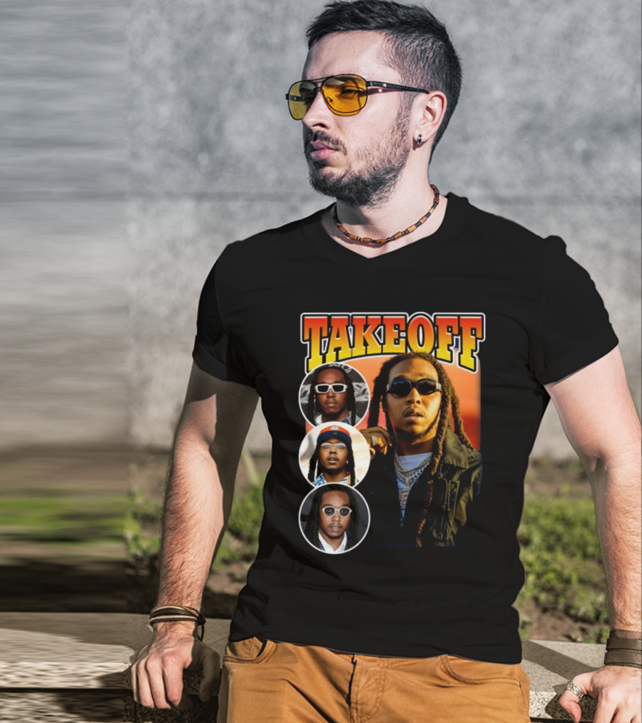 Takeoff Migos Rapper Tribute Collage T-Shirt