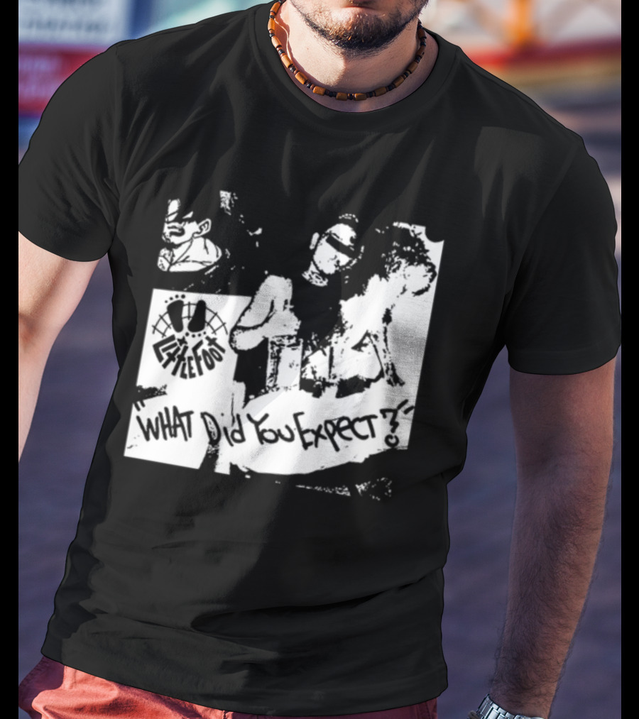 Little Foot What Did You Expect Comic Style Monochrome T-Shirt