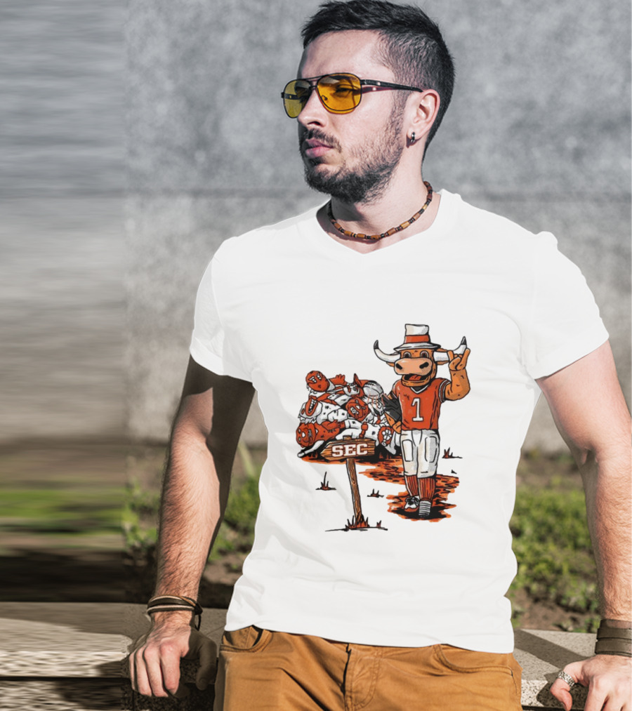 Longhorn Mascot SEC Conference Champs Drawing T-Shirt