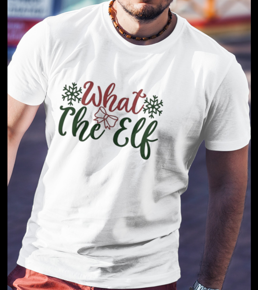 What The Elf Christmas Snowflake Bow T-Shirt